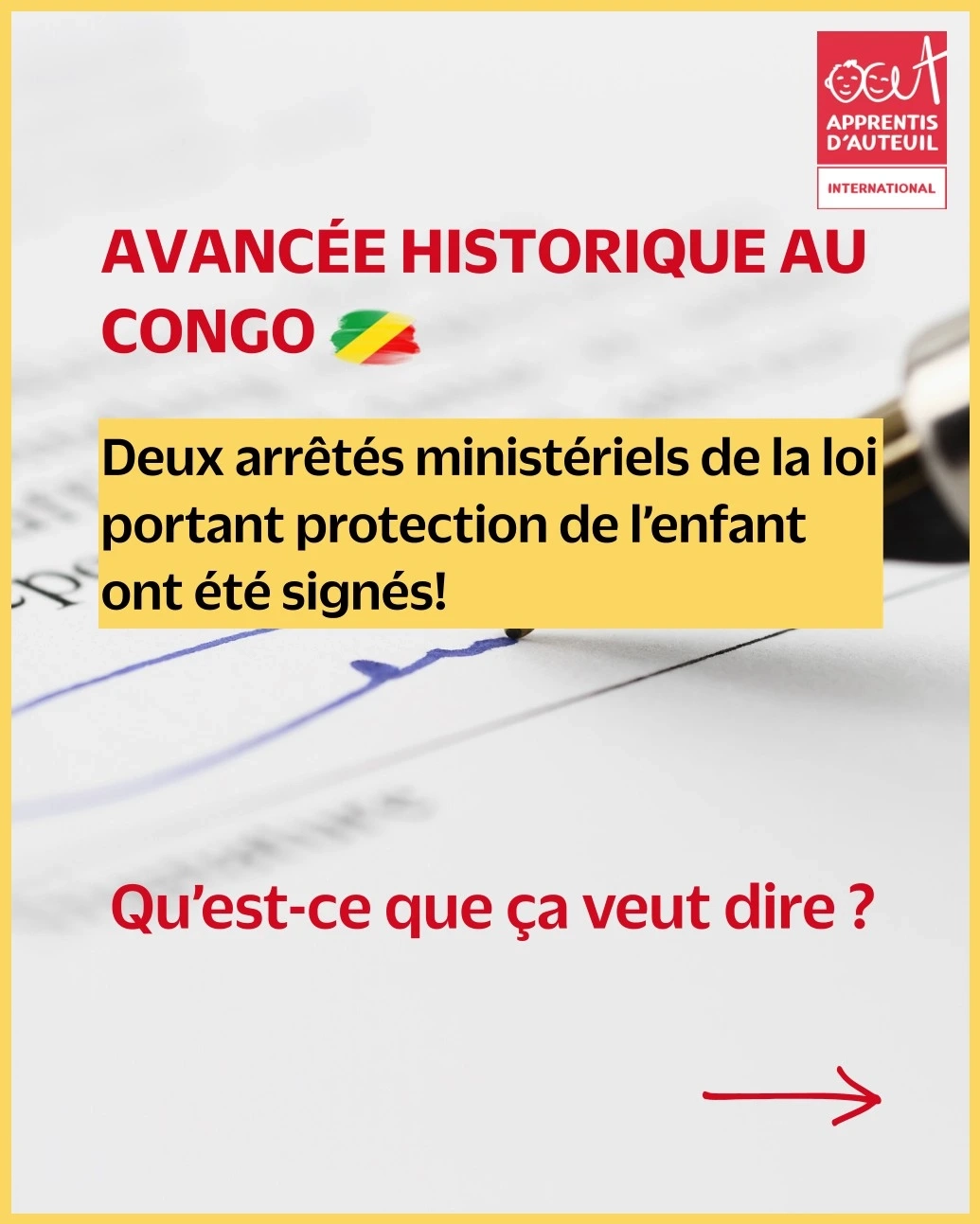 Grande avancée pour les droits de l’enfant en République du Congo 🇨🇬